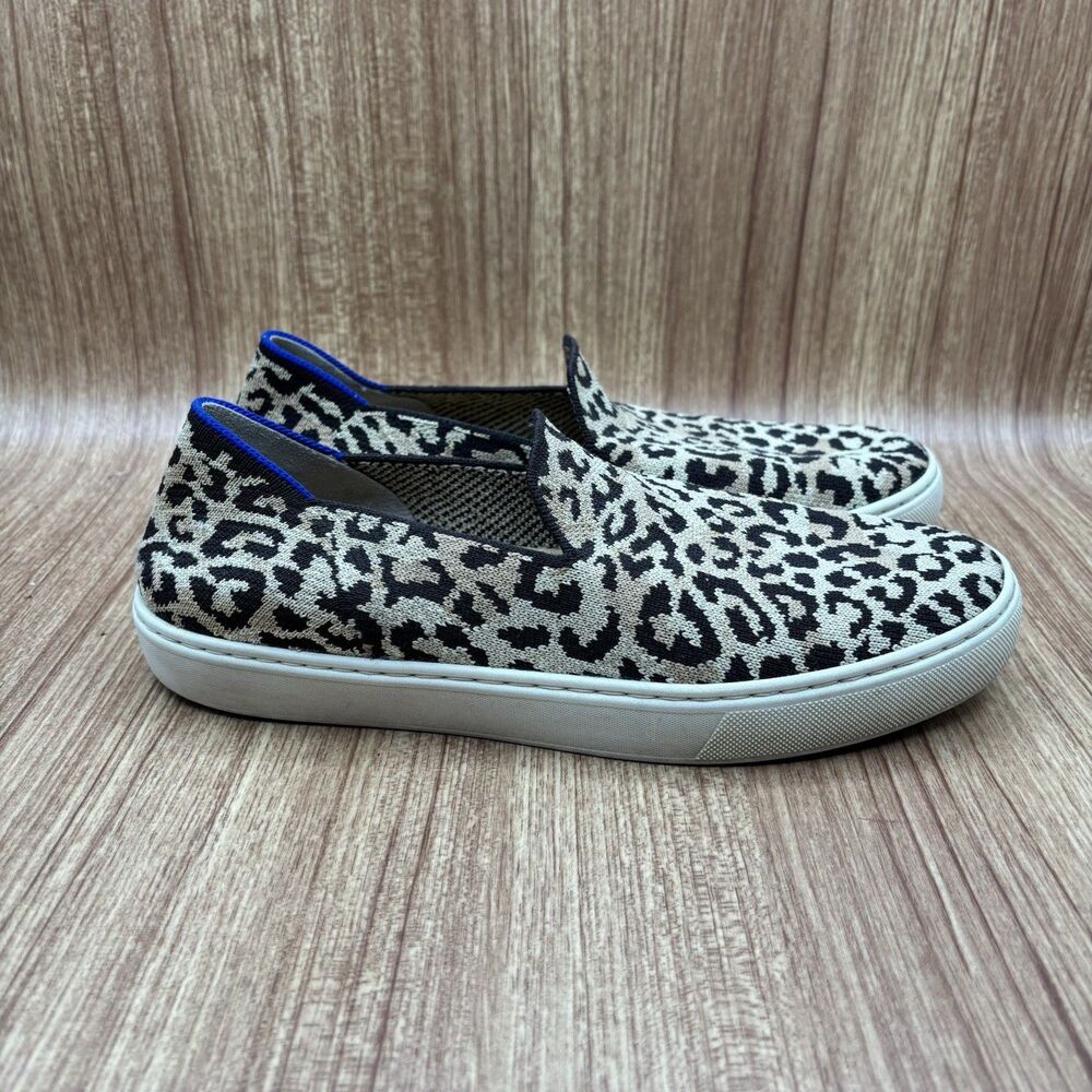 Rothy’s The‎ Sneaker Desert Cat Leopard Animal Print Slip On Size 8.5